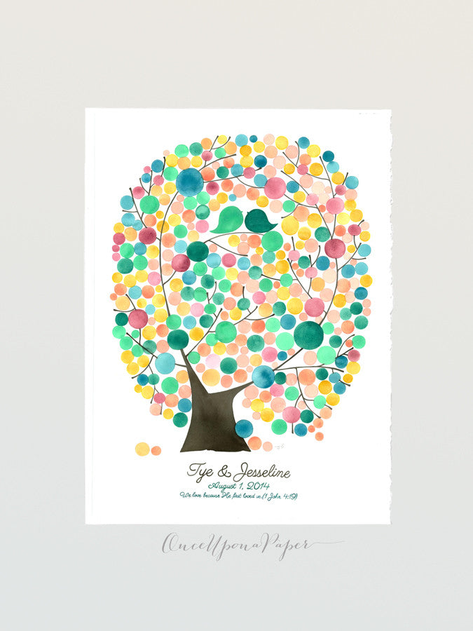 Wedding Guest Book Oval Tree of Life