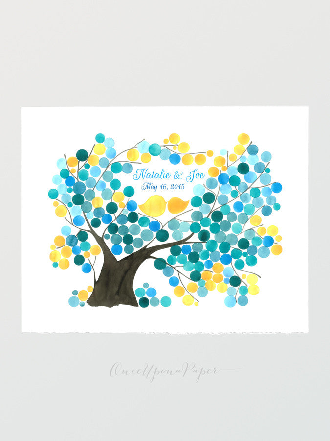 Rustic Wedding Guest Book SYCAMORE FIG TREE