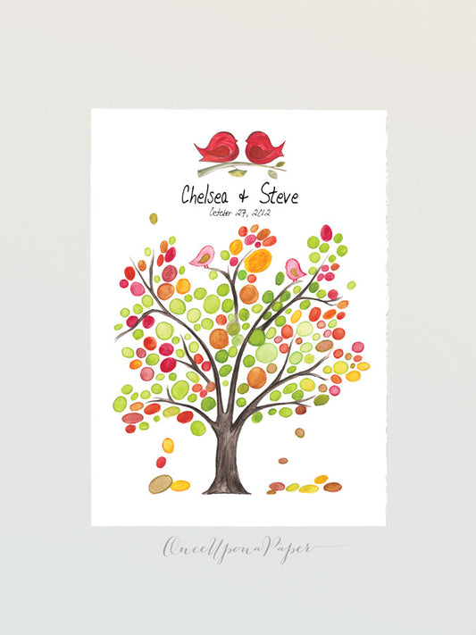 Wedding Guest Book Alternative WHITE ASH TREE Rustic