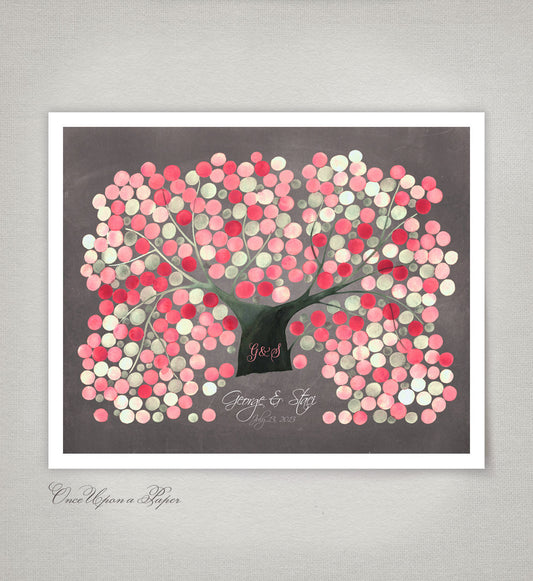 Sakura Wedding Guest Book Alternative CHRYSANTHEMUM CHERRY TREE