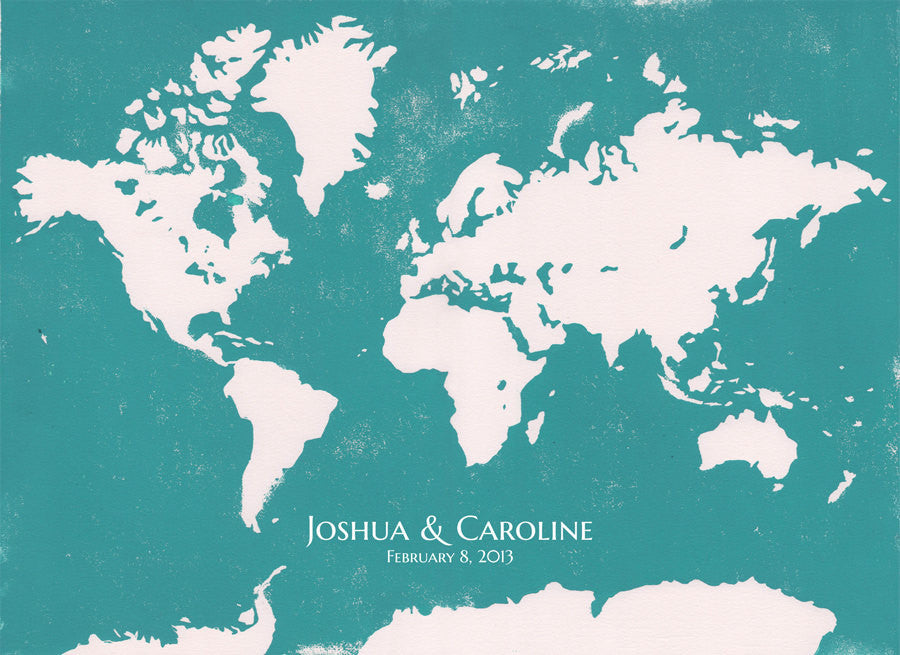 Wedding Guest Book Alternative Print WORLD MAP – ElenaBerlo OnceUponaPaper™