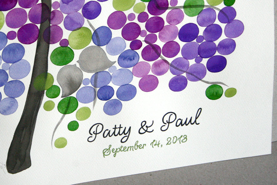 Wedding Guest Book Alternative - Grape Vine  - 175 guest signatures Customizable Signature wedding guest book tree