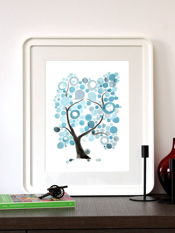 BLUE TREE OF LIFE art print
