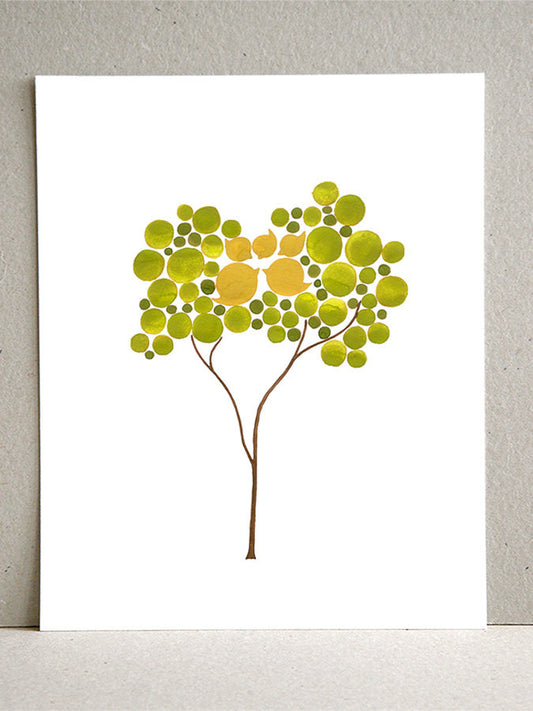 MUSTARD NEST TREE art print