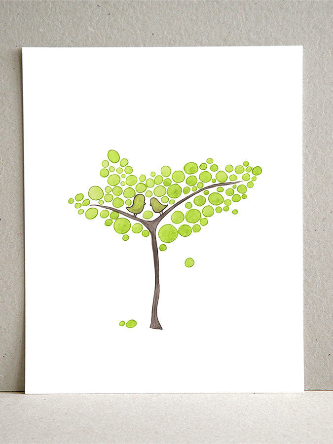 GREEN YOUNG TREE art print