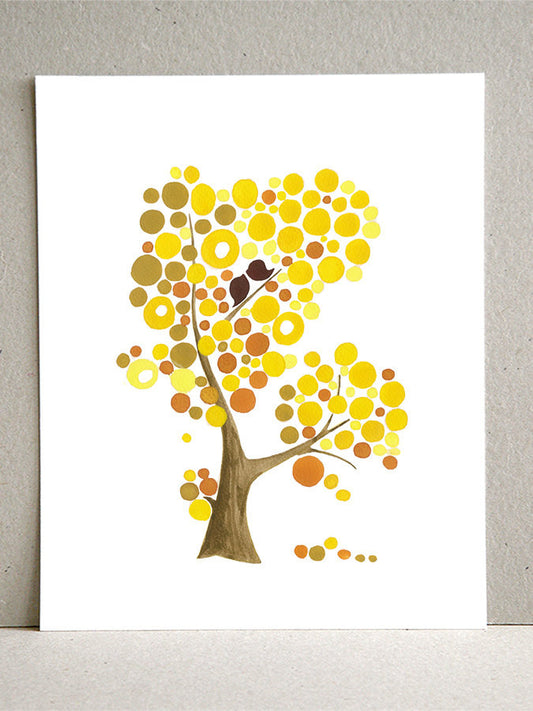 MUSTARD LOVE BIRDS art print