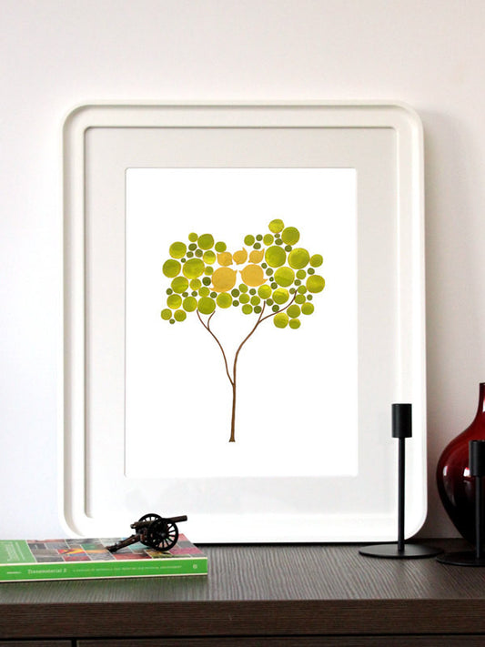 MUSTARD NEST TREE art print