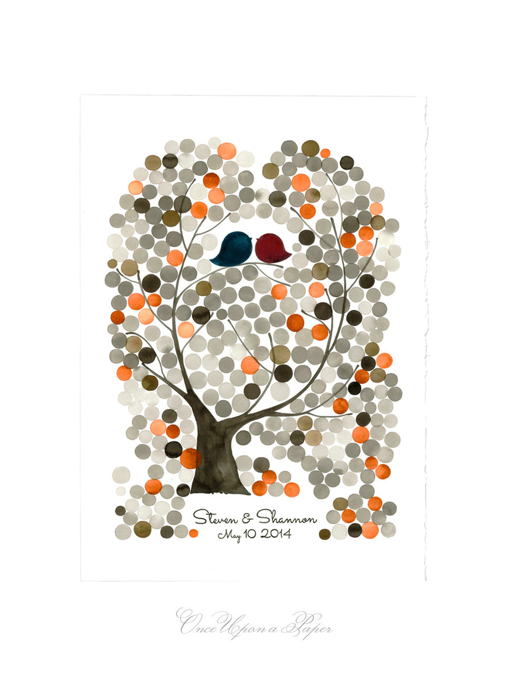 Wedding Guestbook art print - ISLAND-OAK-TREE gift