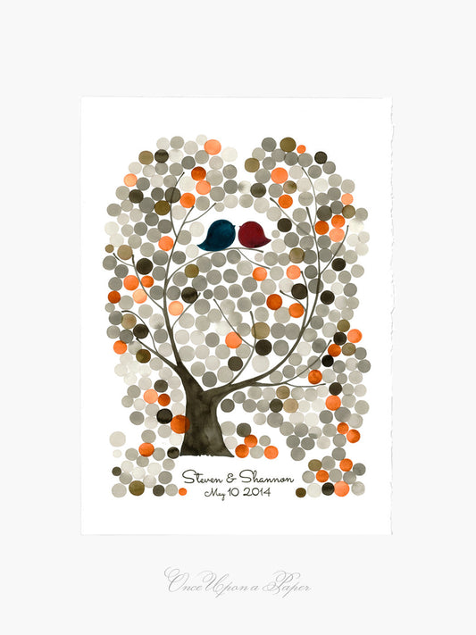 Wedding Guestbook art print - ISLAND-OAK-TREE gift