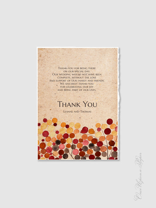 Thank You Card Design - DIY Printable Custom Wedding Thank you card