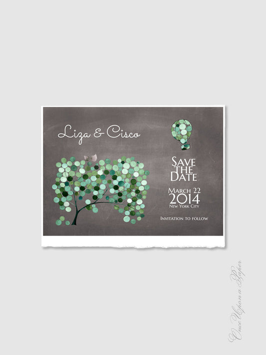 Wedding Save the Date Card Design - DIY Printable Custom Wedding Invitations