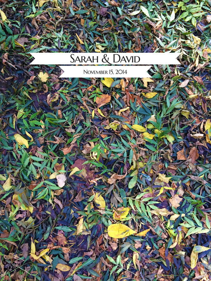 Fall Wedding Guest Book Alternative Print - FALL in CHICAGO