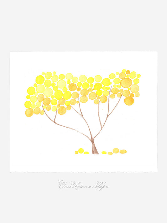 LEMON SAFARI TREE art print