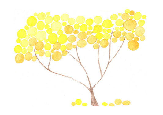 LEMON SAFARI TREE art print
