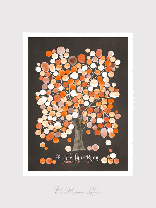 Wedding Guest Book Alternative MONGOLIAN OAK TREE