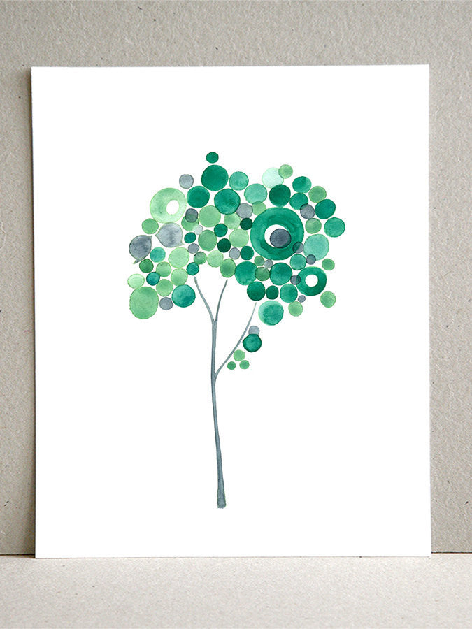 YOUNG TURQUOISE TREE art print